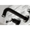 Kingston Brass KS8125DFL NuWave 2-Handle Wall Mount Bathroom Faucet, Oil Rubbed Bronze KS8125DFL